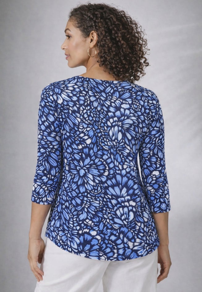 Stretch Cotton Scoop Neck Tee image number 3