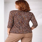 Stretch Cotton Scoop Neck Tee image number null