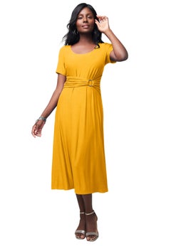 Buckle Midi Dress