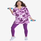 Three-Quarter Sleeve Notch-Neck Tunic image number null