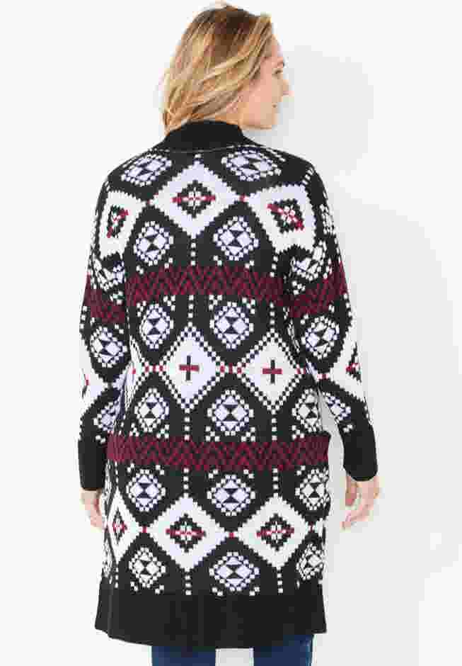 Classic Fair Isle Coatigan image number 1