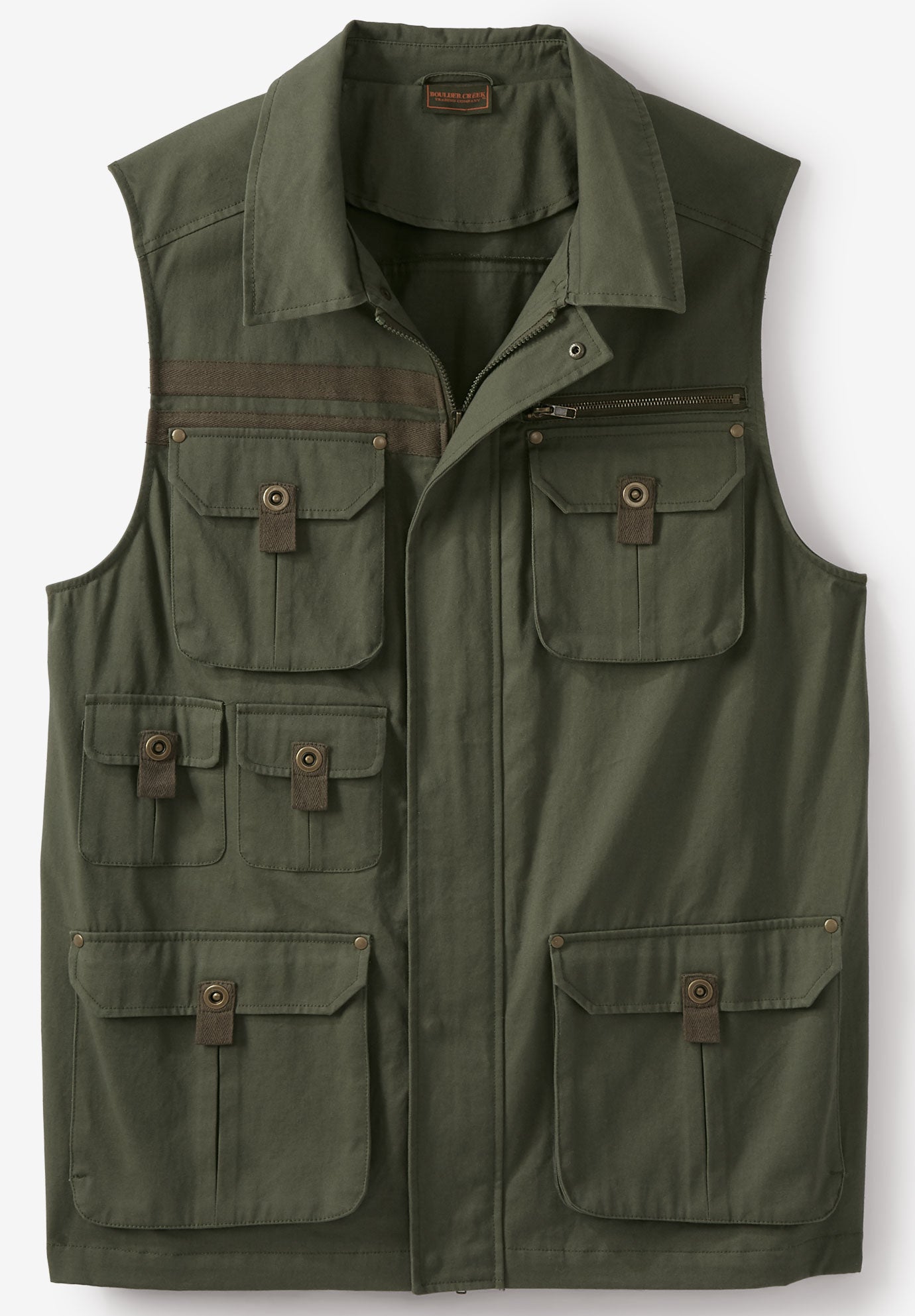 9 Pocket Twill Utility Vest image number 0