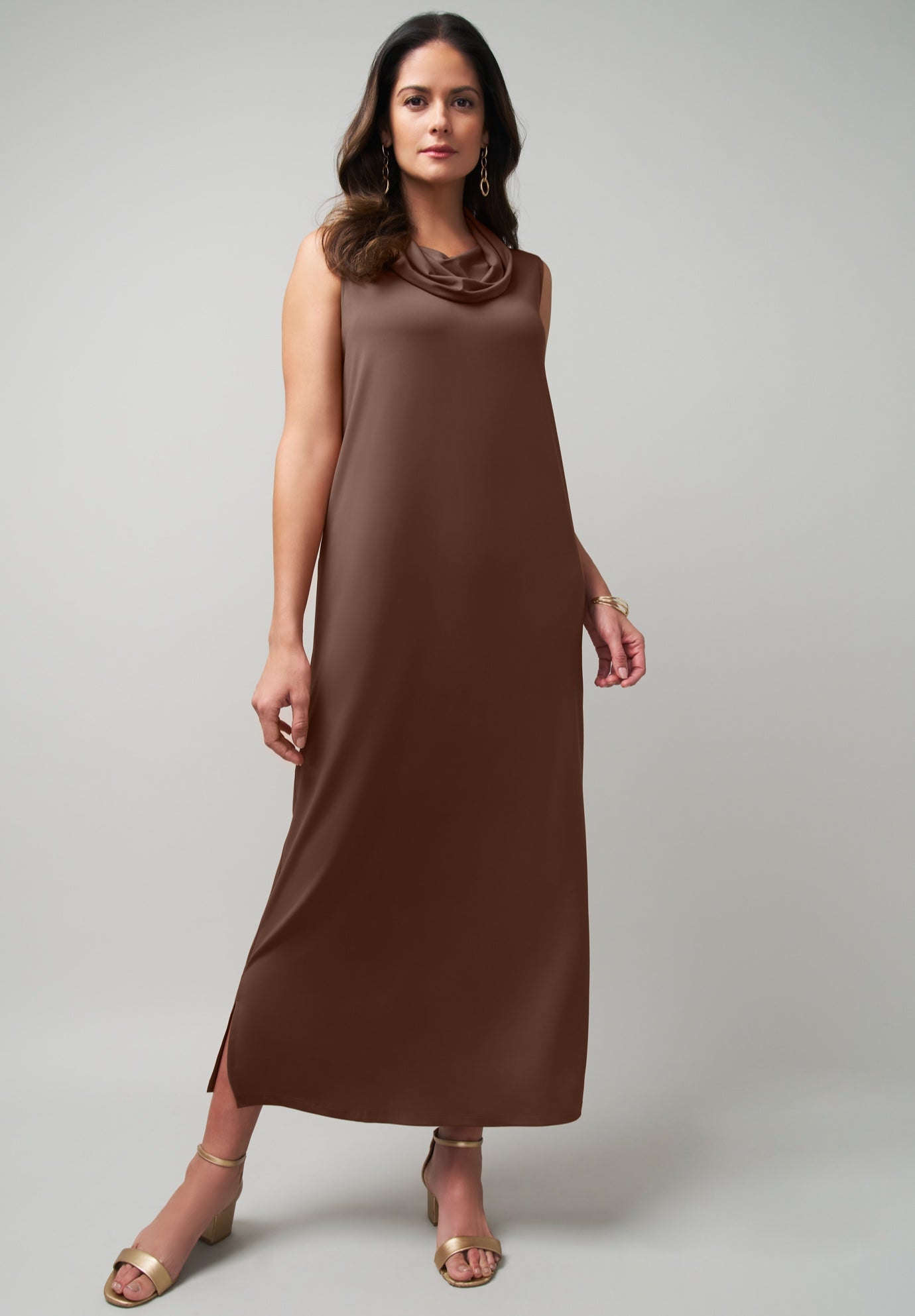 2-Piece Cowlneck Jacket Dress image number 1