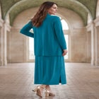 2-Piece Cowlneck Jacket Dress image number 1