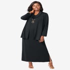 2-Piece Cowlneck Jacket Dress image number null