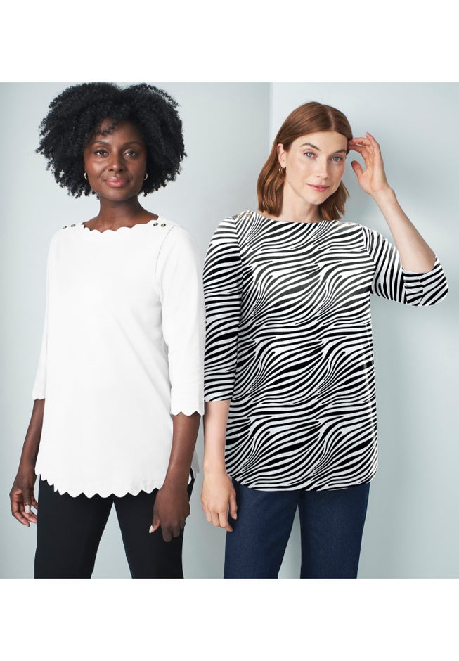 Scallop Boatneck Tunic image number 4