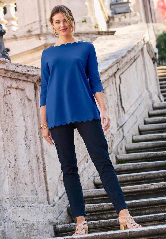 Scallop Boatneck Tunic image number 4