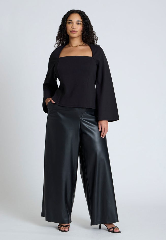 Square Neck Seam Detail Top image number 2