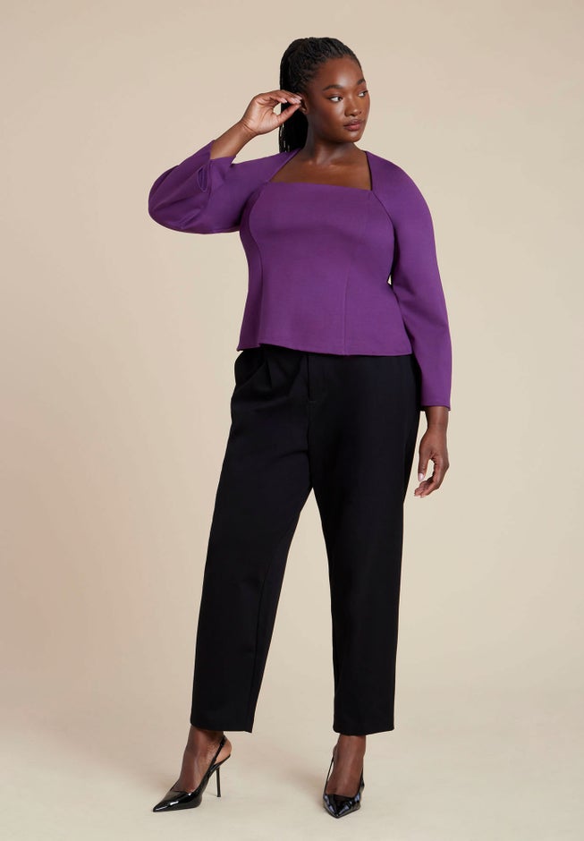 Square Neck Seam Detail Top image number 3