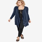 Plus Size Lightweight Handkerchief Hem Cardigan Sweater image number null