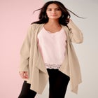 Plus Size Lightweight Handkerchief Hem Cardigan Sweater image number null