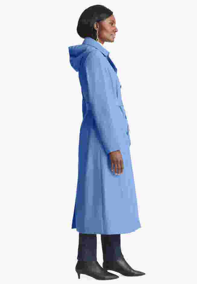 Double Breasted Long Trench Raincoat image number 2