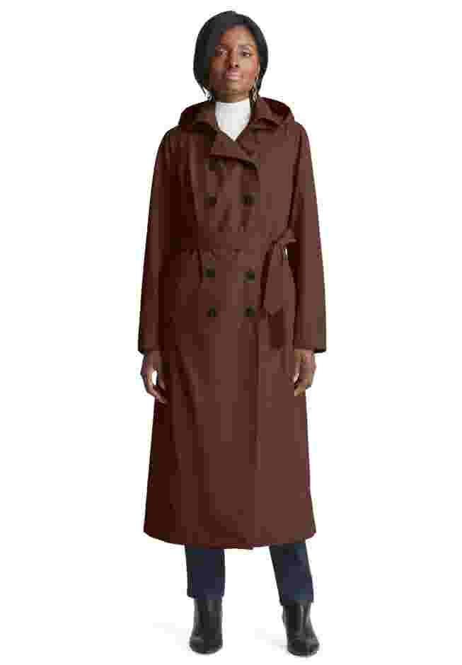 Double Breasted Long Trench Raincoat image number 0