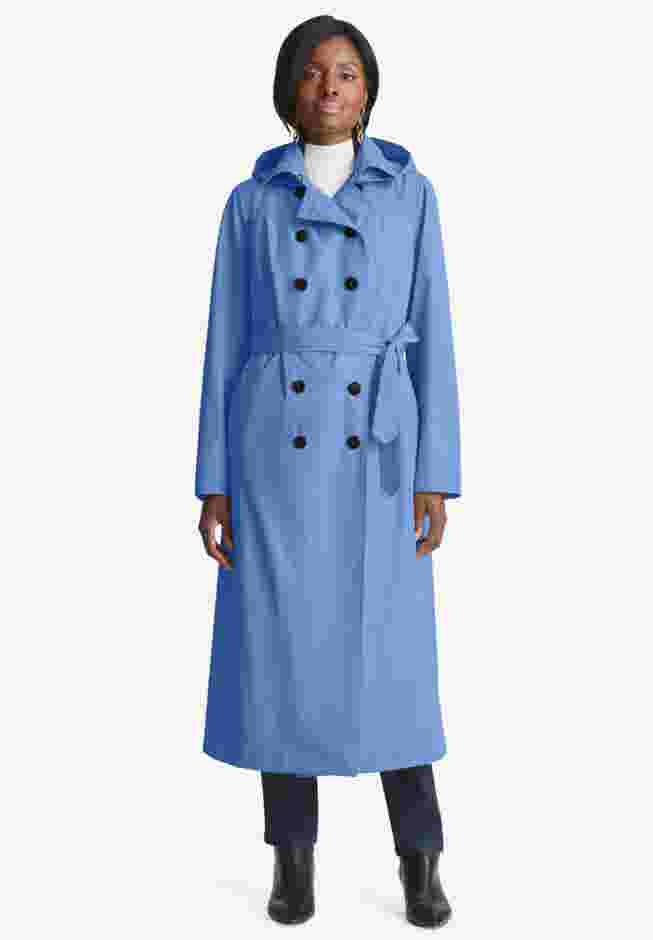 Double Breasted Long Trench Raincoat image number 0