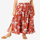 Pull-On Elastic Waist Soft Maxi Skirt image number null