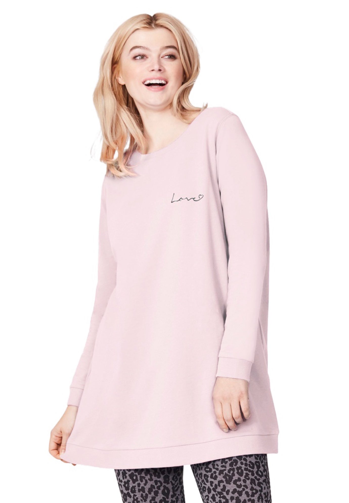 French Terry Love Tunic Sweatshirt image number 0