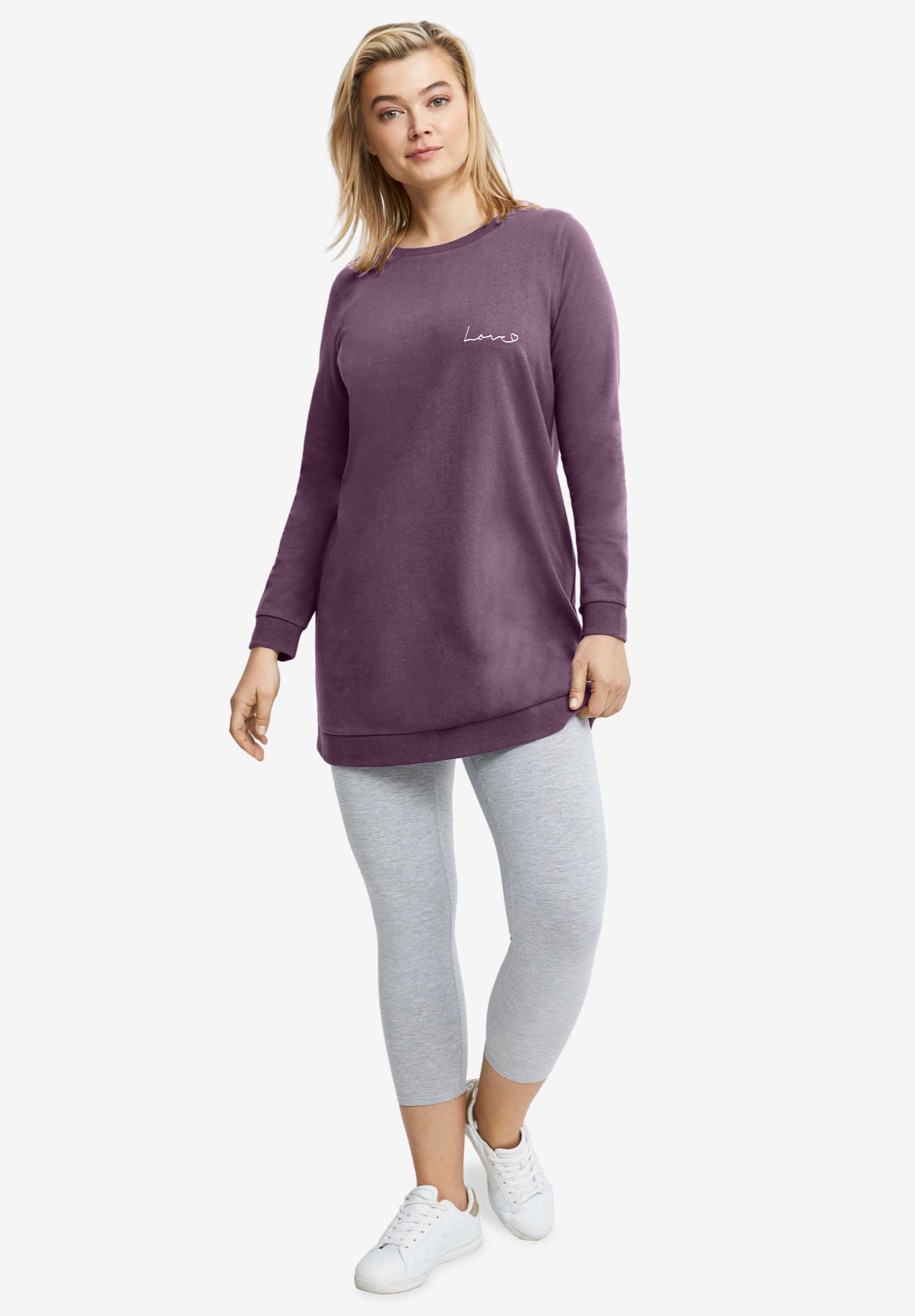 French Terry Love Tunic Sweatshirt image number 0