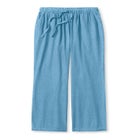 Wide-Leg Drawstring Denim Pants image number 1