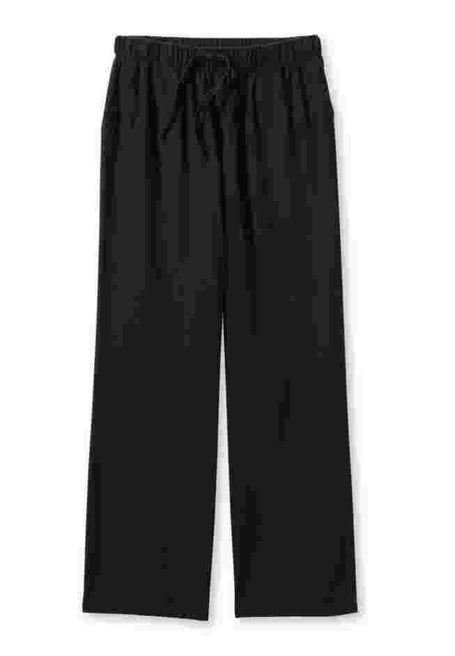 Drawstring Wide-Leg Denim Pant image number 1