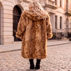 Plus Size Hooded Faux Fur Coat image number 4