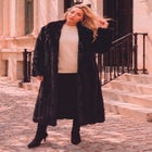 Plus Size Hooded Faux Fur Coat image number 0