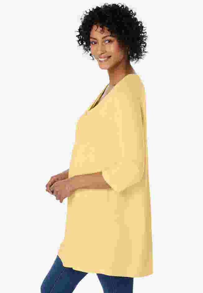 Smocked Henley Trapeze Tunic image number 2