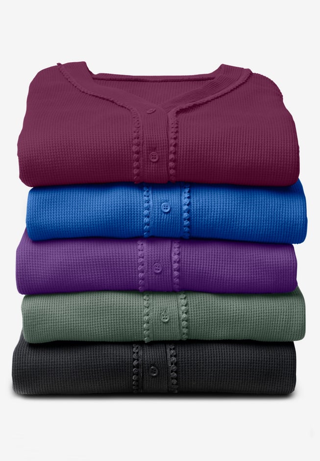 Thermal Button-Front Tunic image number 3