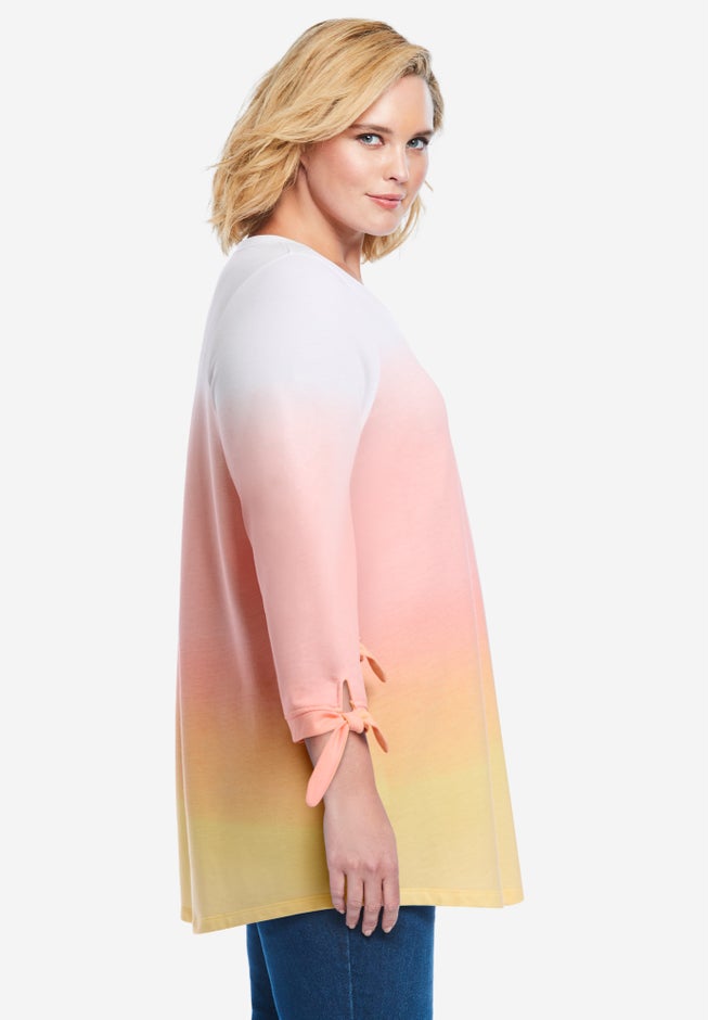 French Terry Tie-Sleeve Sweatshirt image number 2