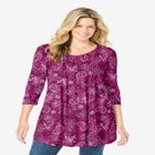 V-Neck Pintucked Tunic image number null
