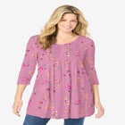 V-Neck Pintucked Tunic image number 0