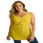 Stretch Cotton Shirred Tank image number 0