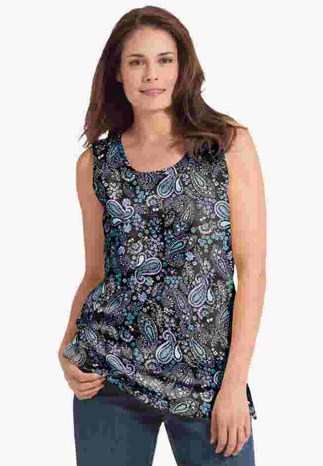 Perfect Printed Scoopneck Tank image number 4
