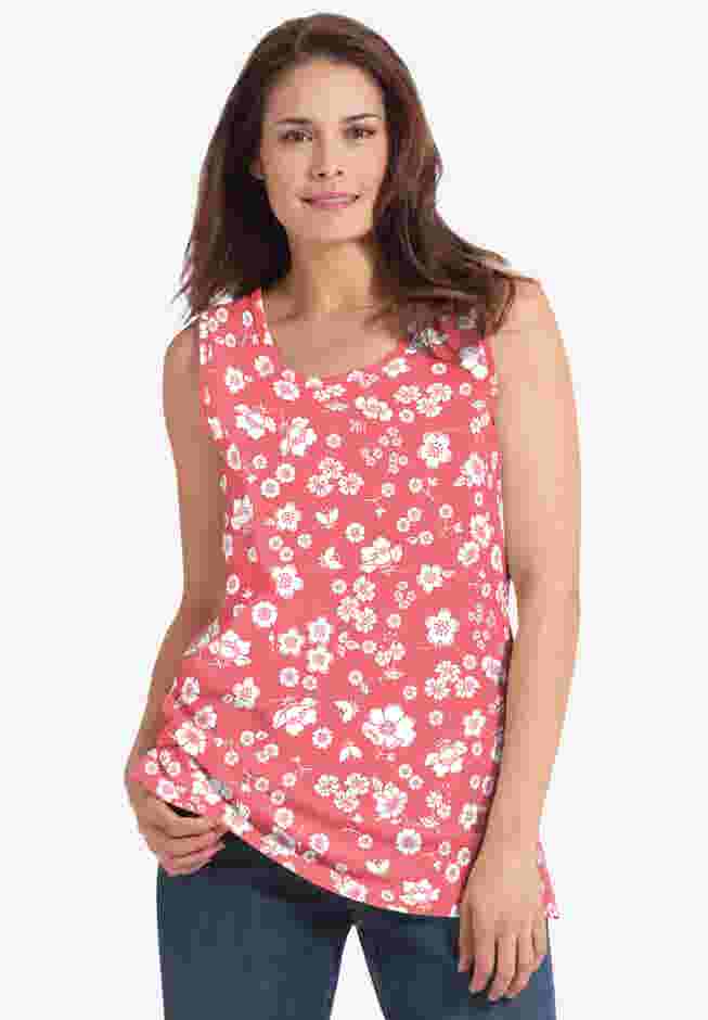 Perfect Printed Scoopneck Tank image number 6