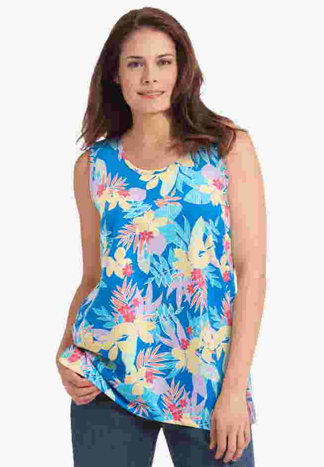 Perfect Printed Scoopneck Tank image number 0
