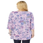 Perfect Printed Three-Quarter-Sleeve V-Neck Tunic image number null