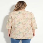 Perfect Printed Three-Quarter-Sleeve V-Neck Tunic image number null