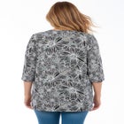Perfect Printed Three-Quarter-Sleeve V-Neck Tunic image number null