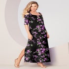 Plus Size Cold Shoulder Maxi Dress image number null