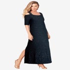 Plus Size Cold Shoulder Maxi Dress image number null