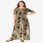 Plus Size Cold Shoulder Maxi Dress image number null