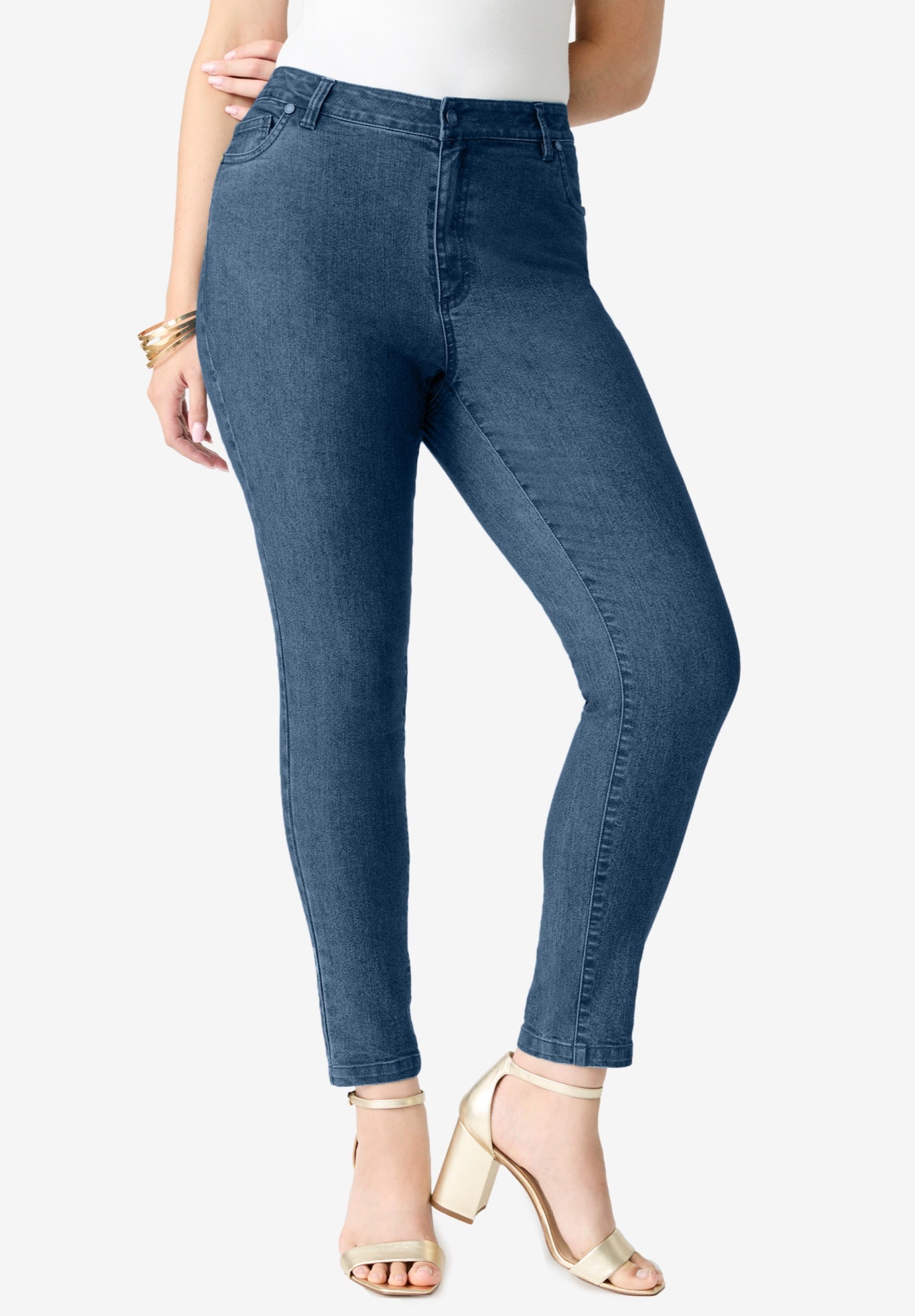 Plus Size Classic Stretch Slim Jean image number 0