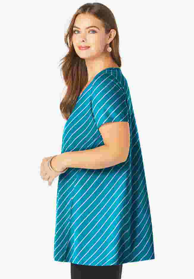 Plus Size Cotton Ultimate Scoopneck Swing Tunic image number 2