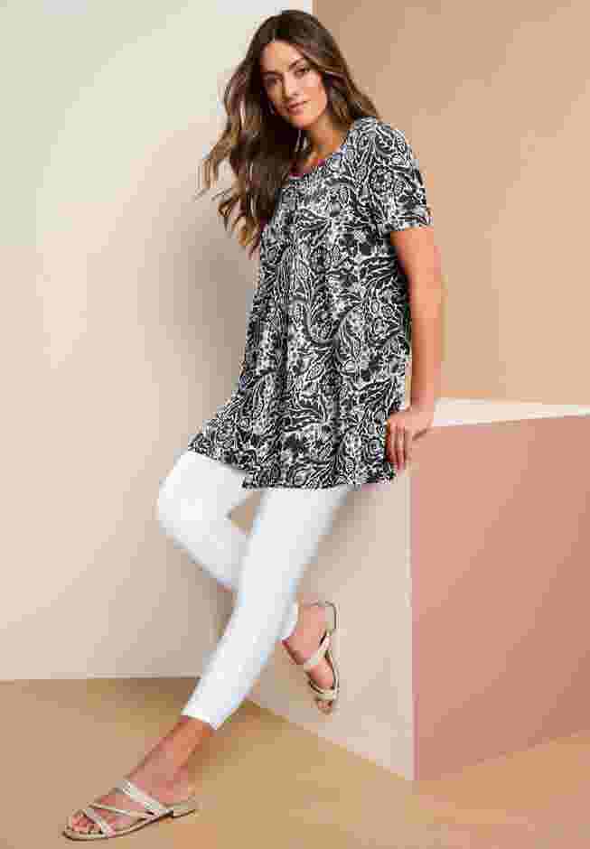 Plus Size Cotton Ultimate Scoopneck Swing Tunic image number 0