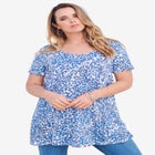 Plus Size Cotton Ultimate Scoopneck Swing Tunic image number null