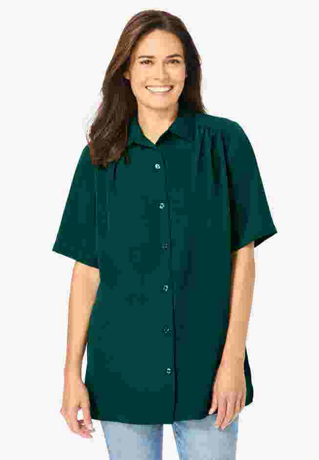 No Iron Short Sleeve Peachskin Shirt image number 0