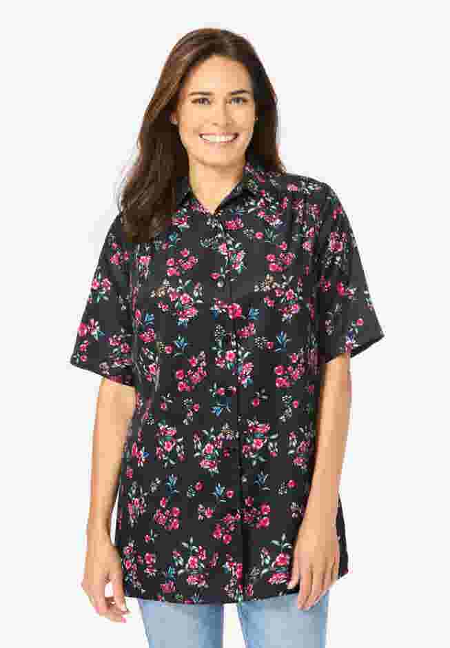 No Iron Short Sleeve Peachskin Shirt image number 0