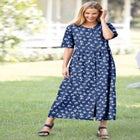 Short-Sleeve Denim Dress image number null