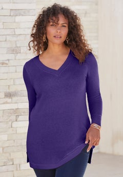 Plus Size CashMORE V-Neck Sweater
