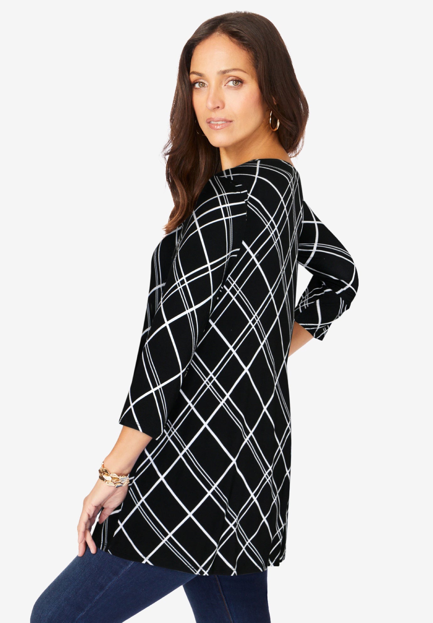 Stretch Knit Swing Tunic image number 1