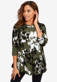 Stretch Knit Swing Tunic